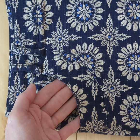 Anthropology Elevenses boho meets dress shorts cotton/linen weave - Picture 4 of 12